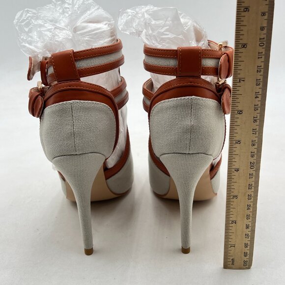 XYD Tan and Cream Ankle Booties - Picture 5 of 8